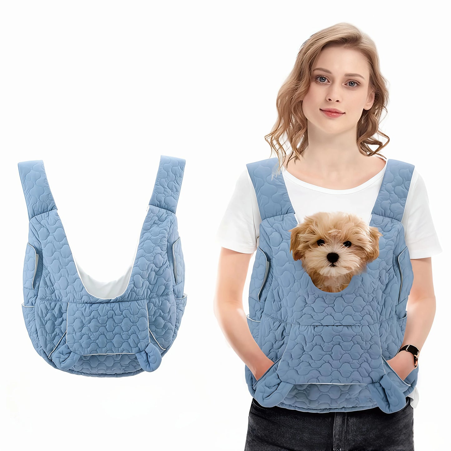 Adjustable Front-Facing Pet Travel Backpack with Removable Bottom Safety Device, Suitable for Cats, Dogs, and Rabbits. Ideal for Travel, Camping, and Hiking. Animal Carrier