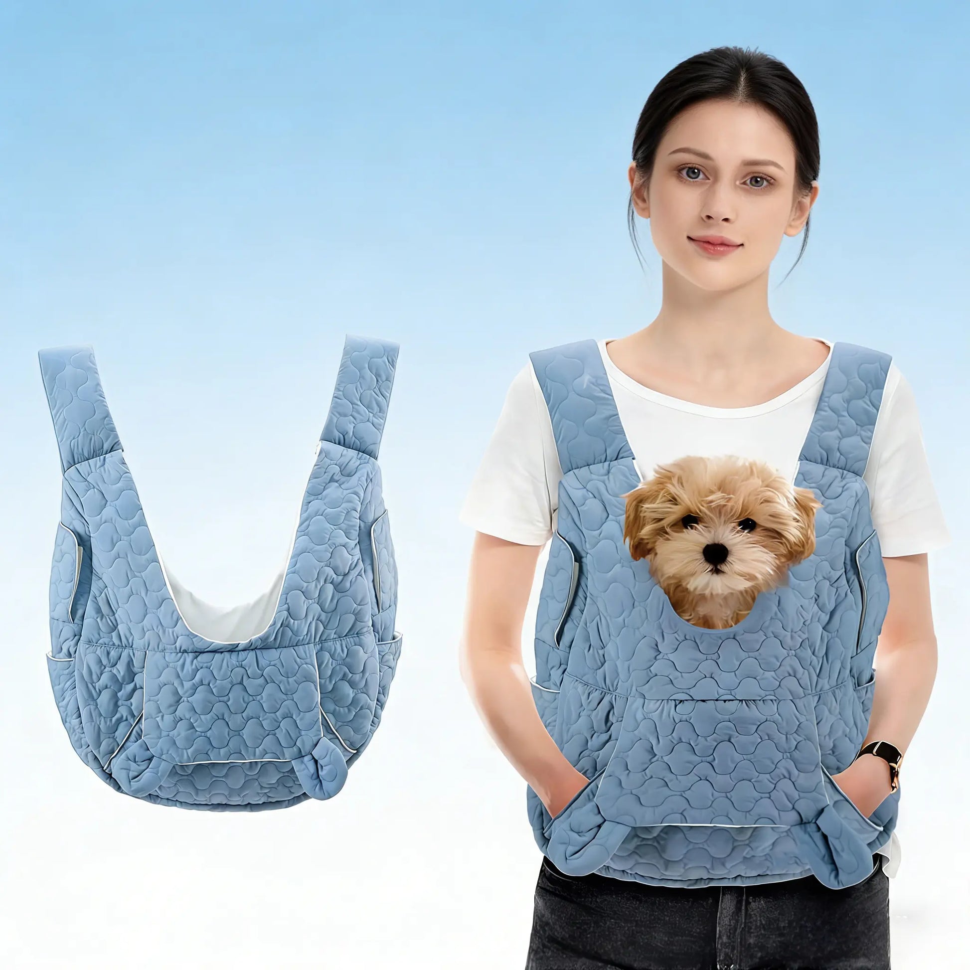 Adjustable Front-Facing Pet Travel Backpack with Removable Bottom Safety Device, Suitable for Cats, Dogs, and Rabbits. Ideal for Travel, Camping, and Hiking. Animal Carrier